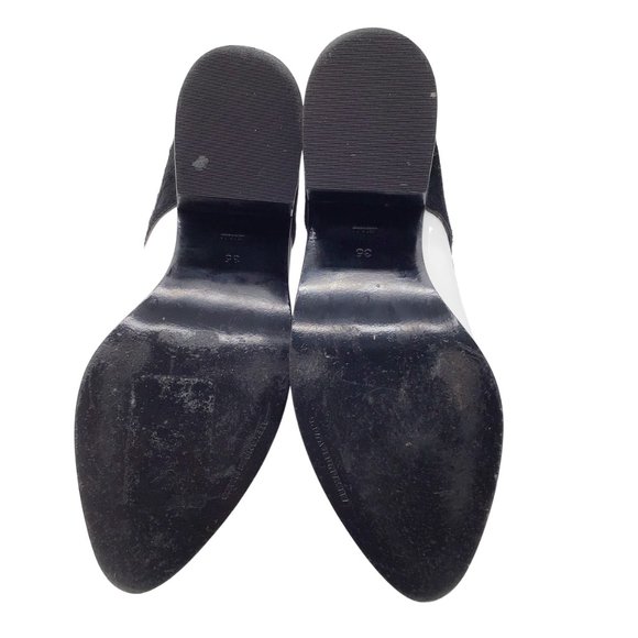 ALEXANDER WANG WHITE / BLACK LEATHER AND CALF HAIR BOOTS - Picture 7 of 7